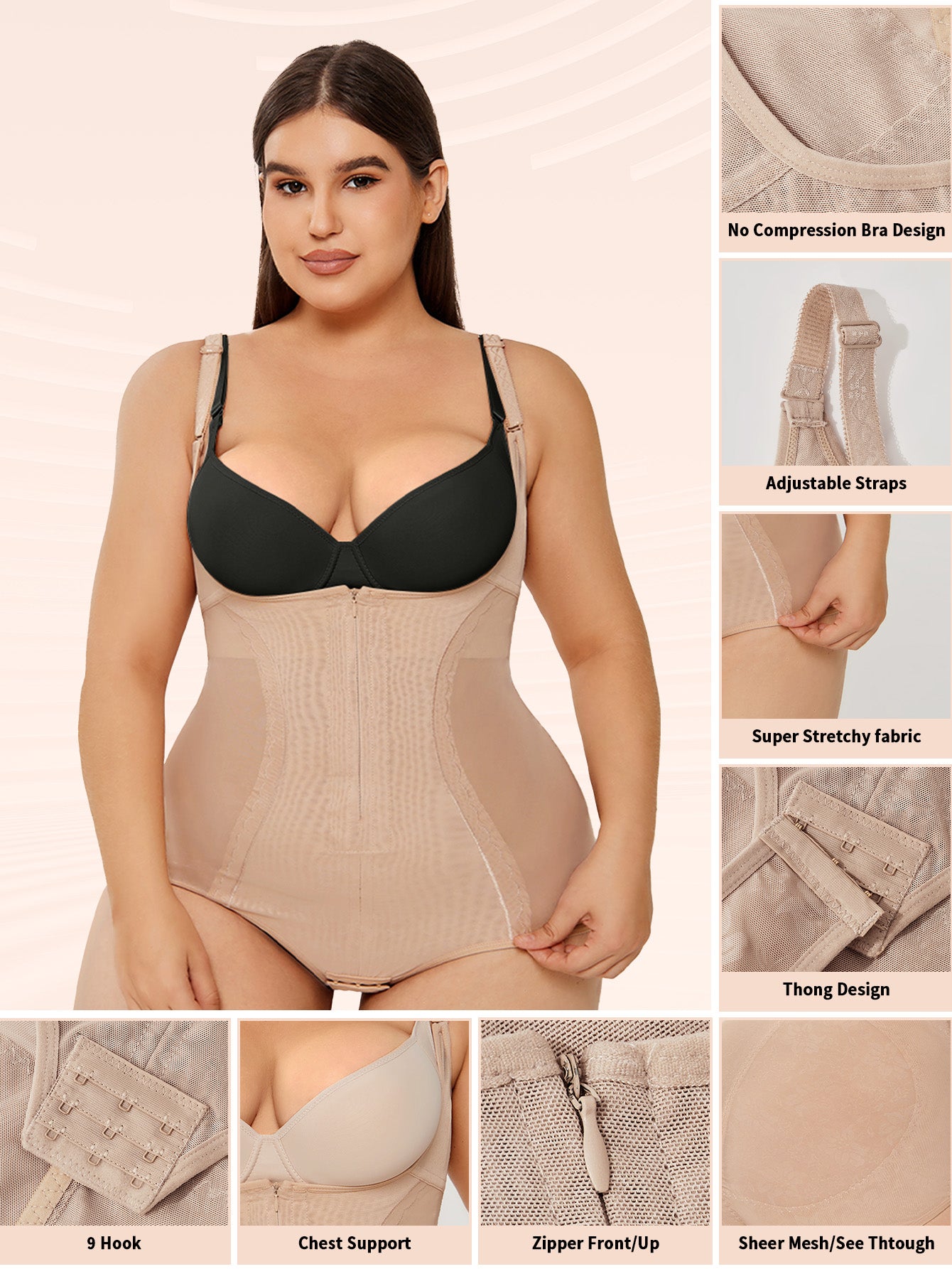 Shapewear Bodysuit Tummy Control Slim Body Shaper